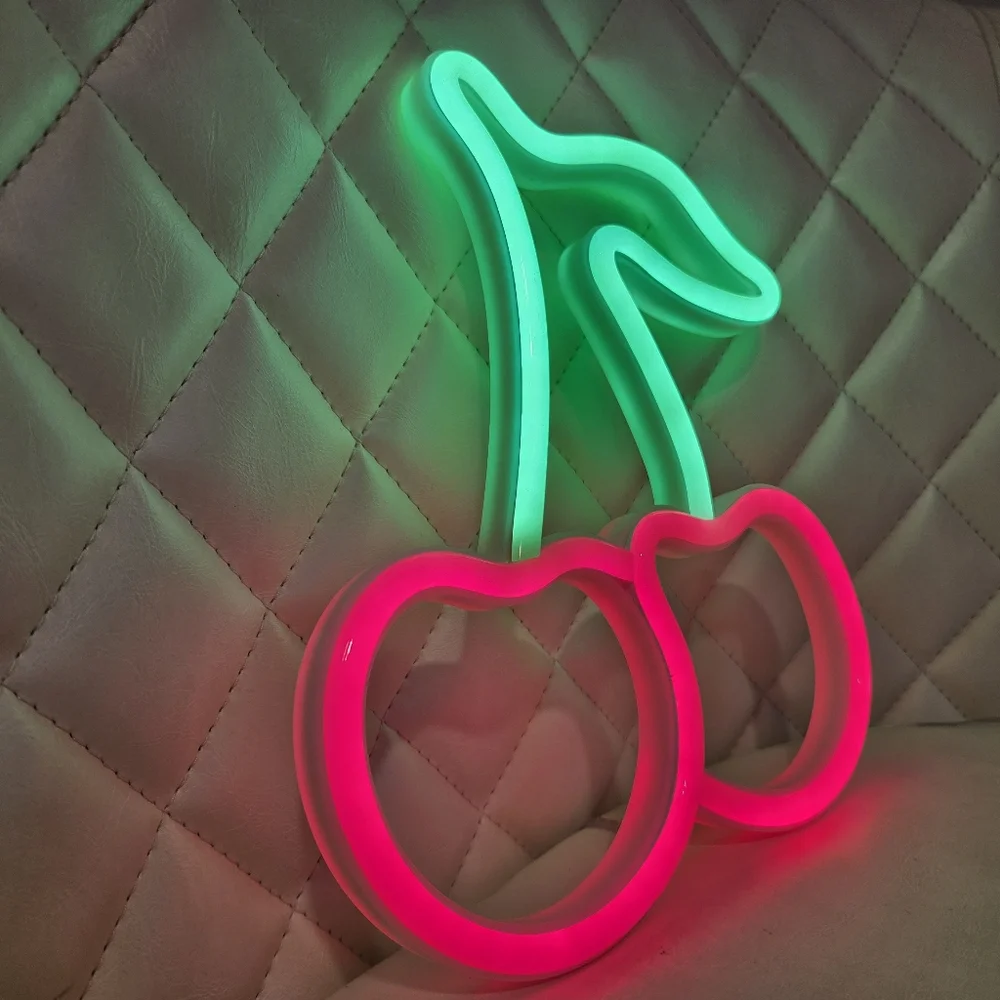 π Custom Neon Cherry Sign - Picture 4 of 6